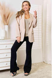 Double Take Shawl Collar Long Sleeve Blazer - Trendsi