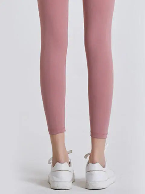 Wide Waistband Sports Leggings - Trendsi - Flyclothing LLC