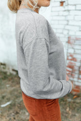 Drop Shoulder Ribbed Trim Sweatshirt - Trendsi