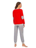 Long Sleeve Top and Polka Dot Pants Set - Trendsi - Flyclothing LLC