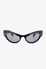 UV400 Rhinestone Trim Cat-Eye Sunglasses - Trendsi - Flyclothing LLC