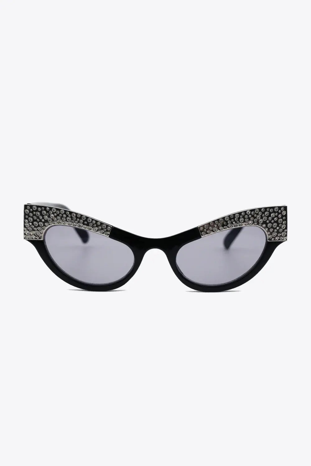 UV400 Rhinestone Trim Cat-Eye Sunglasses - Trendsi - Flyclothing LLC