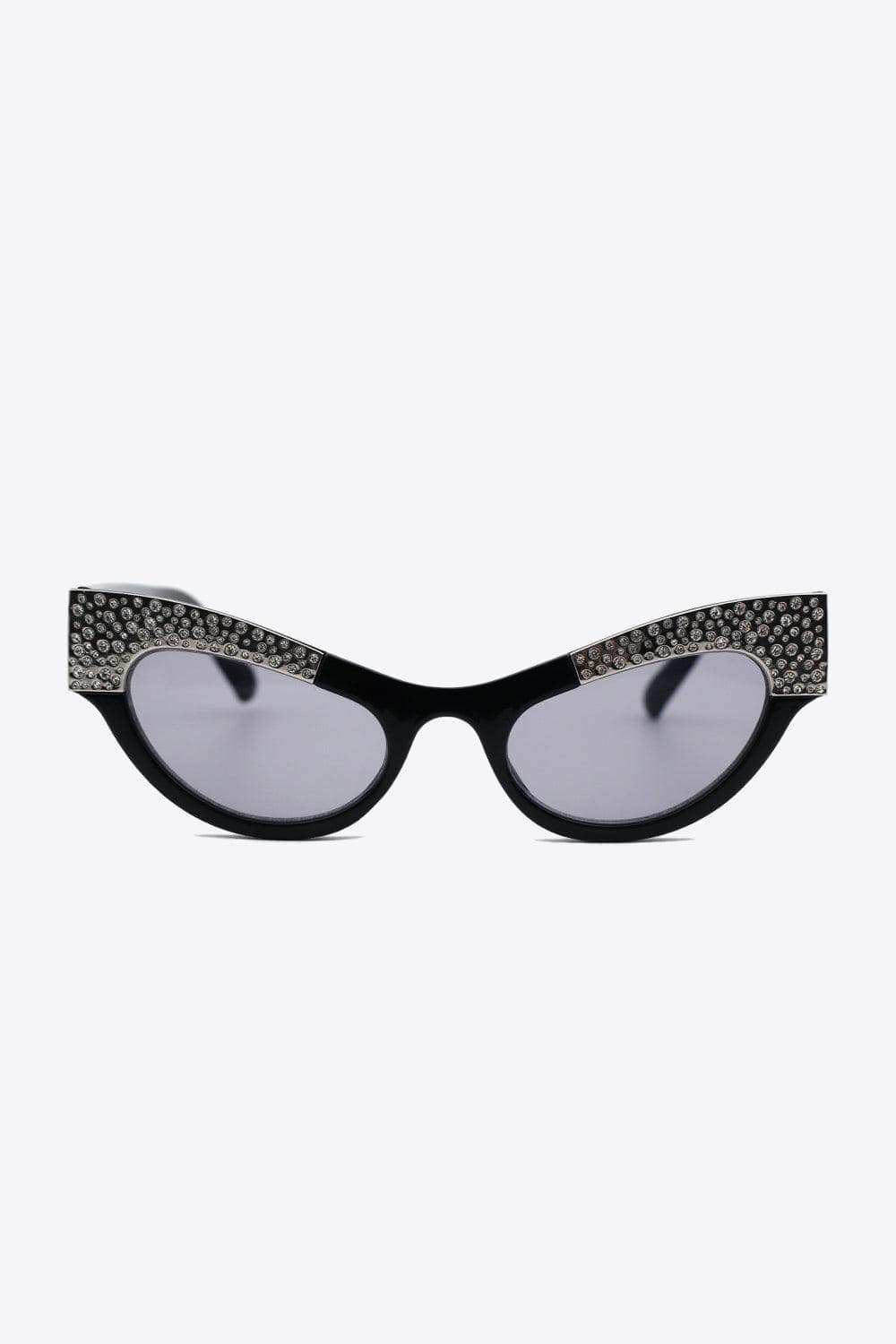 UV400 Rhinestone Trim Cat-Eye Sunglasses - Trendsi - Flyclothing LLC