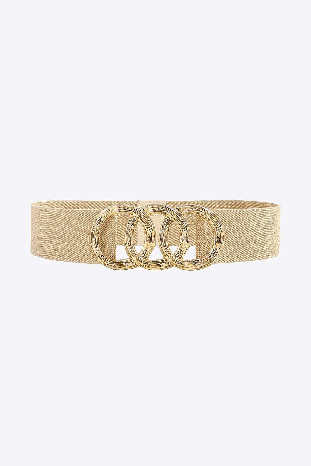 Zinc Alloy Buckle Elastic Wide Belt - Trendsi - Flyclothing LLC
