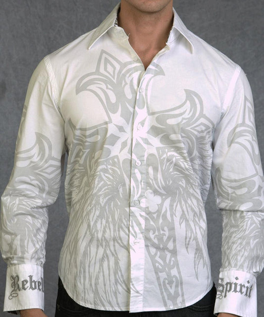 Rebel Spirit Men's Woven Shirt - Flyclothing LLC