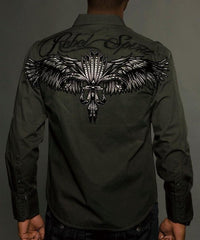 Rebel Spirit Men's Woven Shirt - Rebel Spirit Clothing