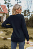 Square Neck Long Sleeve Blouse - Trendsi - Flyclothing LLC