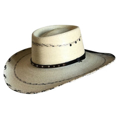 Premium Palm Straw Oval Crown Western Cowboy Hat with Chin Cord - Rockmount Clothing