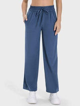 Drawstring Pocketed Active Pants - Trendsi - Flyclothing LLC