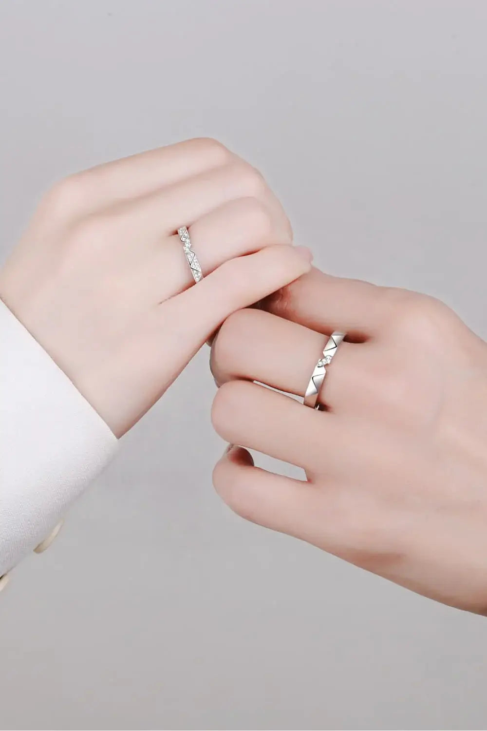 Moissanite Minimalist Rhodium-Plated Ring - Trendsi - Flyclothing LLC