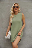 Tied Round Neck Sleeveless Sweater Dress - Trendsi - Flyclothing LLC