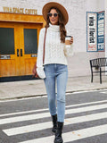 Turtle Neck Cable-Knit Sweater - Trendsi - Flyclothing LLC