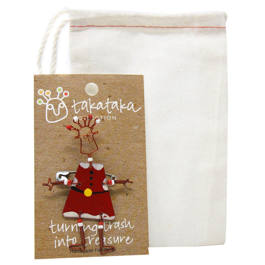 Dancing Girl Santa Pin - Creative Alternatives - Creative Alternatives