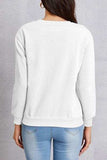 Round Neck Dropped Shoulder Sweatshirt - Trendsi - Flyclothing LLC