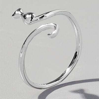 Cat Shape 925 Sterling Silver Ring - Trendsi - Flyclothing LLC