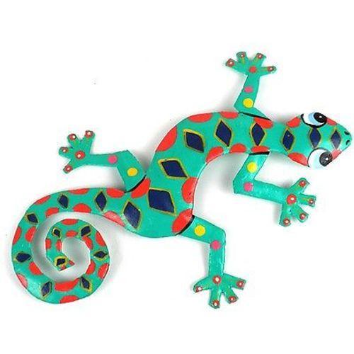 Eight Inch Spotted Metal Gecko - Caribbean Craft - Flyclothing LLC