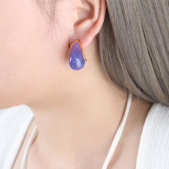 Resin Teardrop Earrings - Trendsi