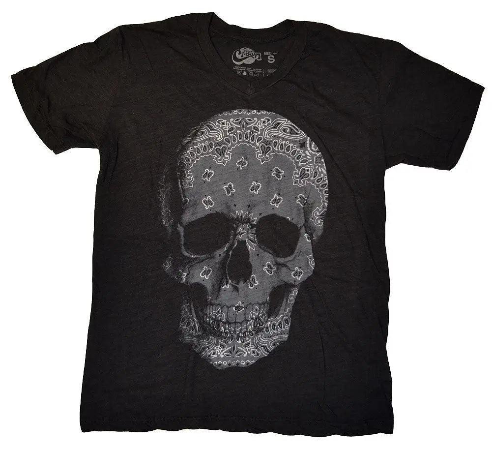 Five Crown Bandana Skull V-Neck T-Shirt - Five Crown