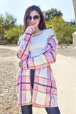 Double Take Full Size Plaid Button Up Lapel Collar Coat - Trendsi - Flyclothing LLC