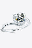 1 Carat Moissanite Heart Ring - Trendsi