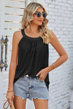 Openwork Round Neck Wide Strap Tank - Trendsi - Flyclothing LLC