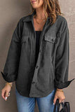 Button Up Collared Neck Long Sleeve Jacket - Trendsi - Flyclothing LLC
