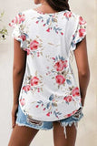 Printed Round Neck Short Sleeve T-Shirt - Trendsi - Flyclothing LLC