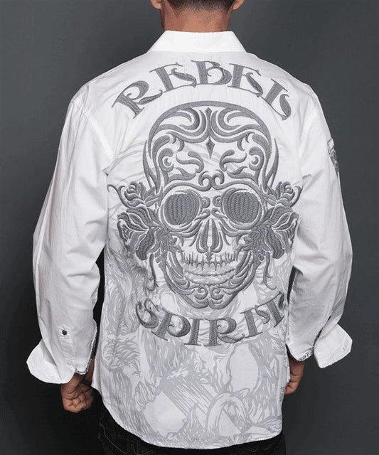 Rebel Spirit Mens Long-Sleeve Shirt - Flyclothing LLC