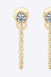 Inlaid Moissanite Chain Earrings - Trendsi - Flyclothing LLC