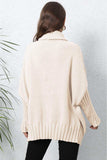 Turtle Neck Long Sleeve Ribbed Sweater - Trendsi - Flyclothing LLC