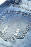Leopard Distressed Pocketed Straight Jeans - Trendsi - Flyclothing LLC