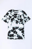 Tie-Dye Round Neck Short Sleeve Tunic Tee - Trendsi