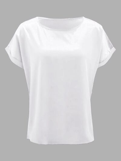 Round Neck Short Sleeve T-Shirt - Trendsi