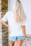 Star and Stripe V-Neck Top - Trendsi
