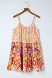 Floral Spaghetti Strap Tiered Dress - Trendsi - Flyclothing LLC