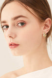 Moissanite 925 Sterling Silver Layered Earrings - Trendsi - Flyclothing LLC