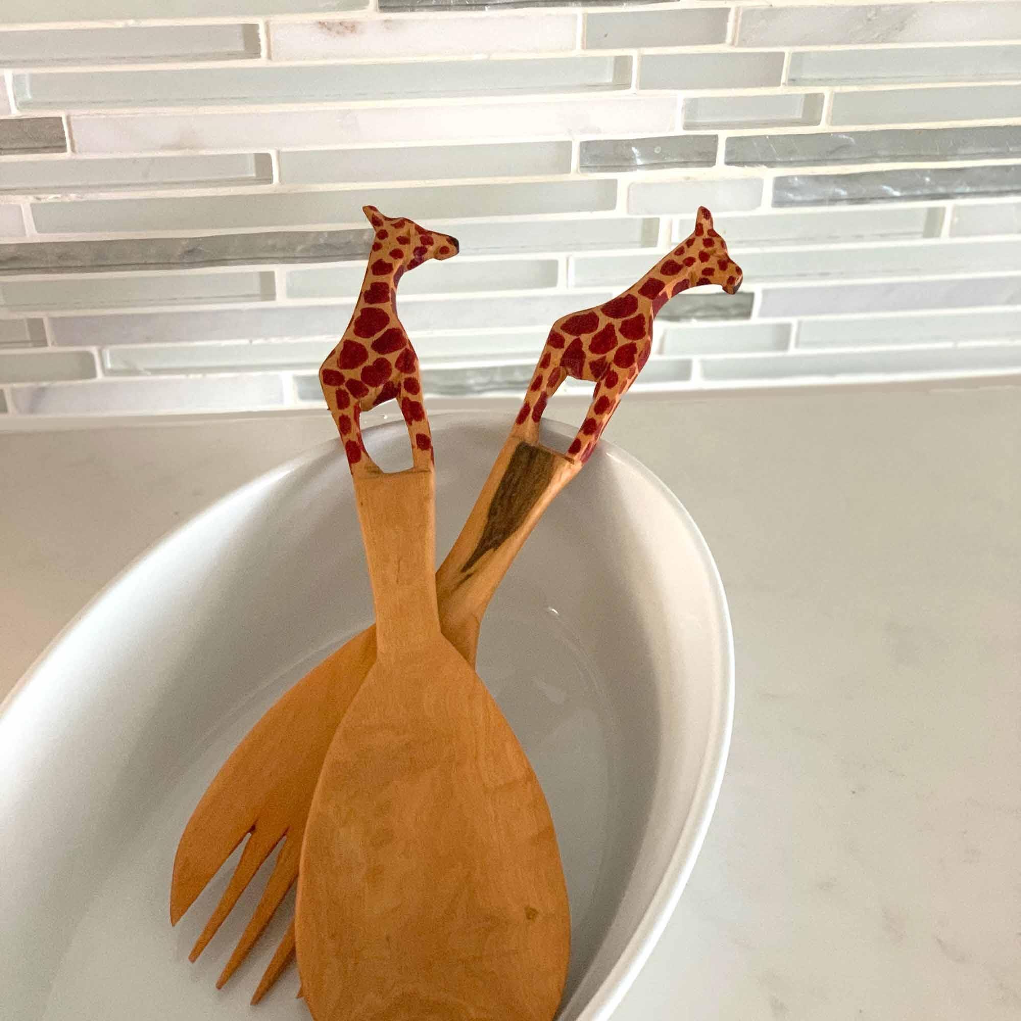 Giraffe Salad Serving Set - Jedando