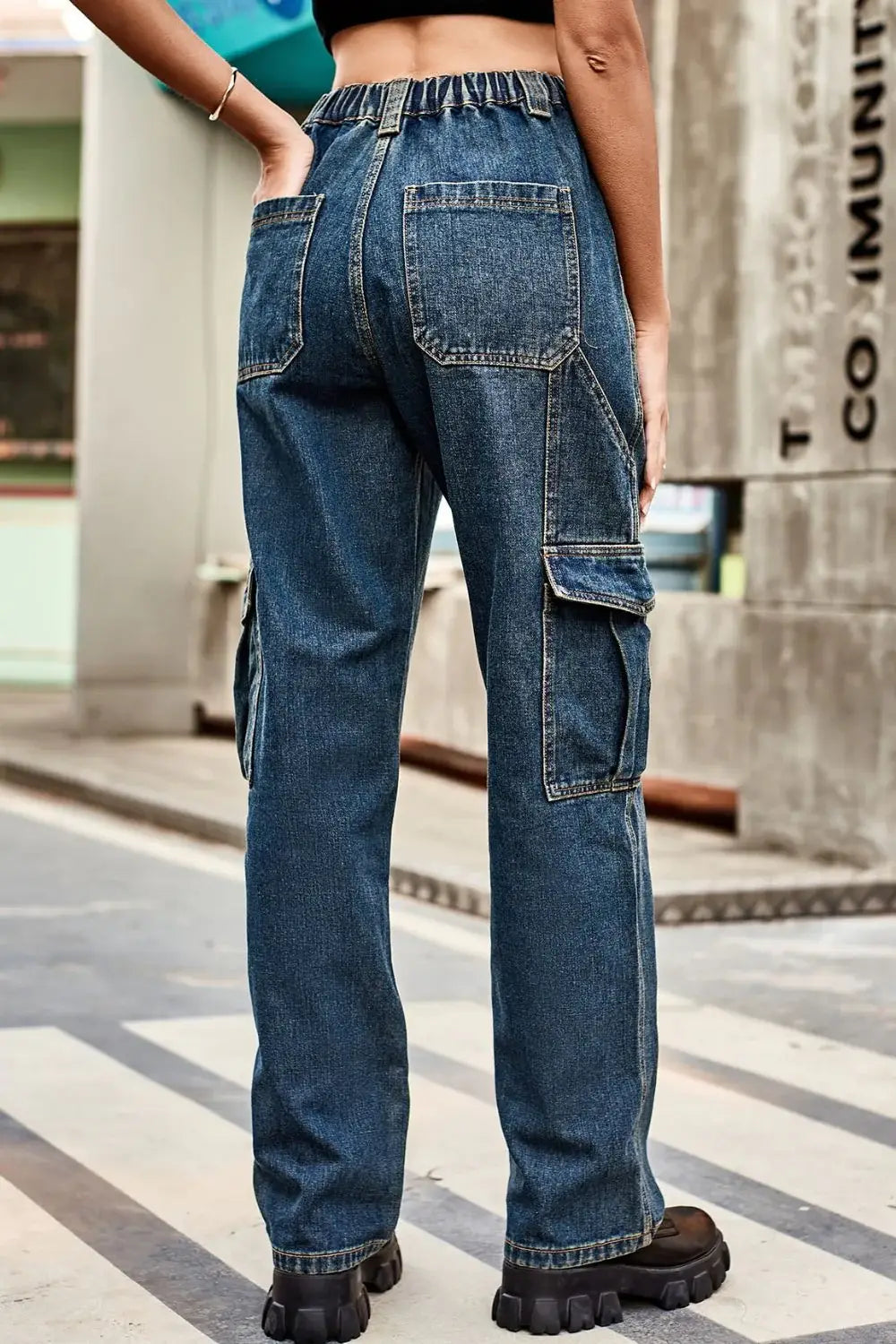 Loose Fit Long Pants with Pockets - Trendsi - Flyclothing LLC