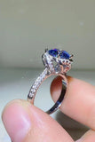 2 Carat Cobalt Blue Moissanite 925 Sterling Silver Ring - Trendsi