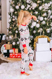 Snowflake Pattern Top and Pants Set - Trendsi