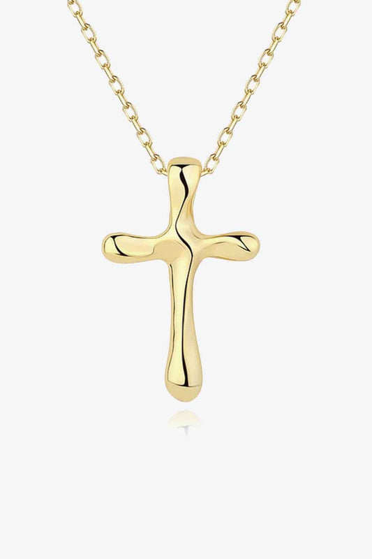 Cross Pendant 925 Sterling Silver Necklace - Trendsi
