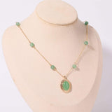 Copper Natural Crystal Pendant Necklace - Trendsi - Flyclothing LLC