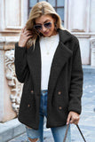 Full Size Lapel Collar Sherpa Coat - Trendsi - Flyclothing LLC