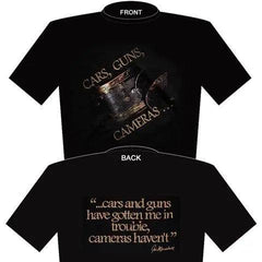 Jim Marshall Jims Cars Guns Cameras Official Tee - Jim Marshall