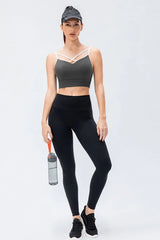 Wide Waistband Slim Fit Active Leggings - Trendsi - Flyclothing LLC