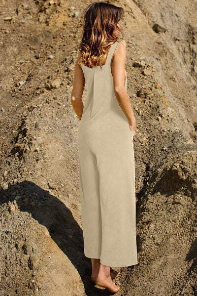 Pocketed Wide Leg Overall - Trendsi - Flyclothing LLC