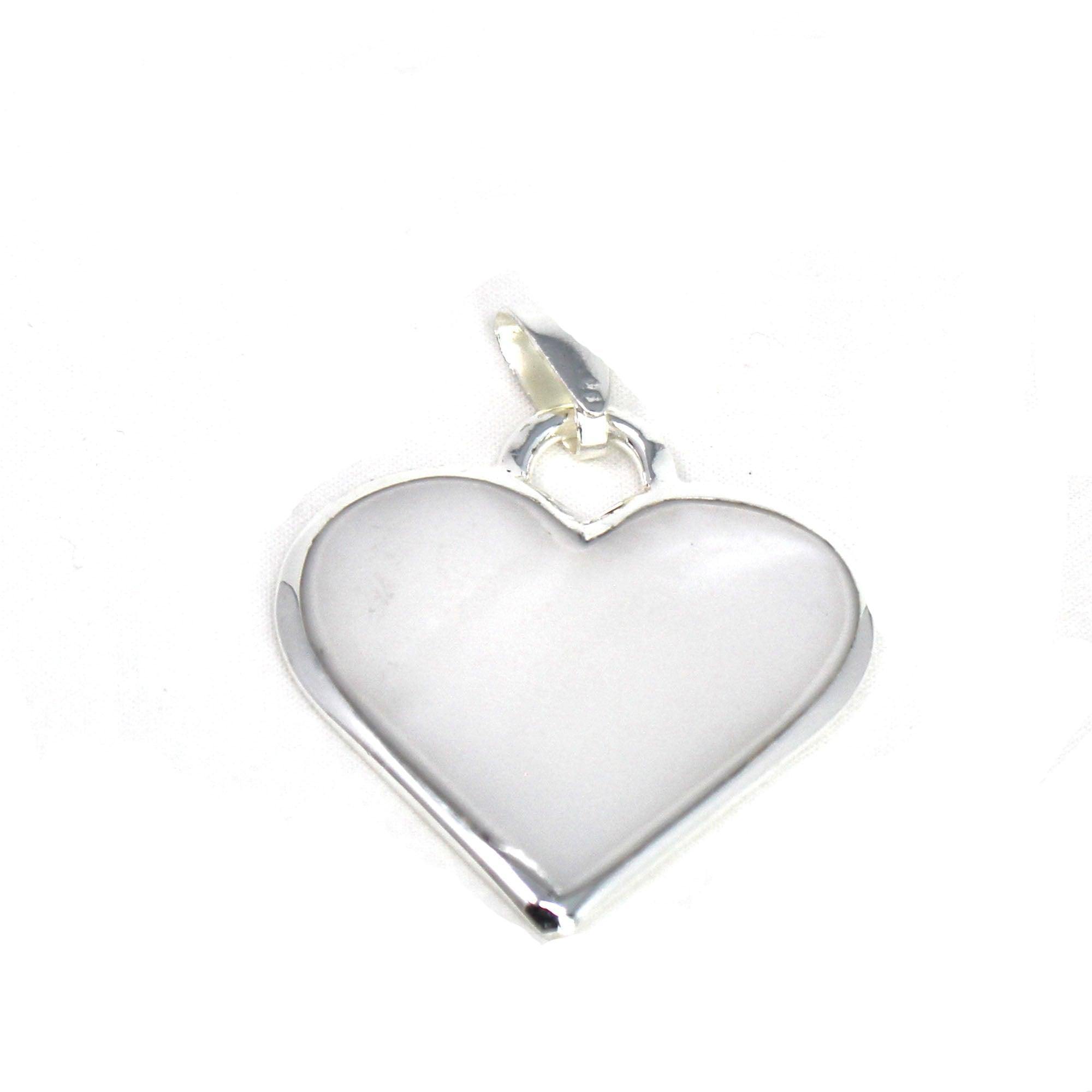 Corazon Blanco White Heart Pendant with Chain - Artisana