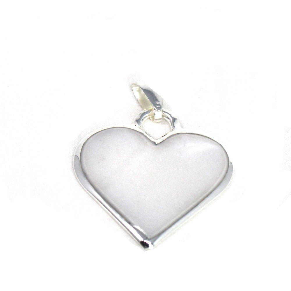Corazon Blanco White Heart Pendant with Chain - Artisana - Flyclothing LLC