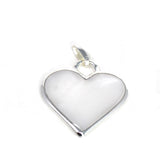 Corazon Blanco White Heart Pendant with Chain - Artisana