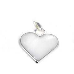 Corazon Blanco White Heart Pendant with Chain - Artisana
